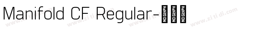 Manifold CF Regular字体转换